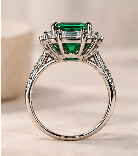 Emerald Green Radiance Ring