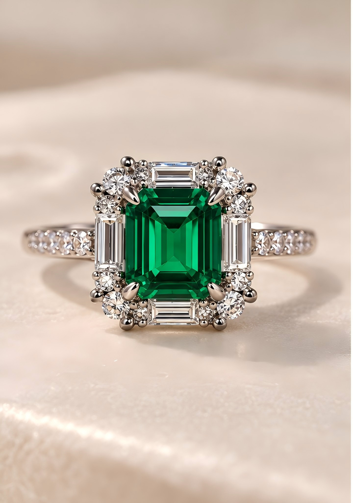 Emerald Green Radiance Ring